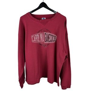 Mens Y2K NCAA Carolina Gamecocks Waffle Knit Shirt Size 2XL
